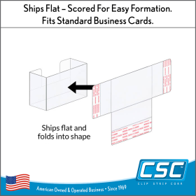 Flat Peel & Stick Literature Holder, Business Cards, LBF-3515