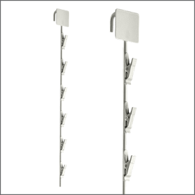 Metal Clip Strip® Merchandising Strip, 6 Hook Stations, MS-16