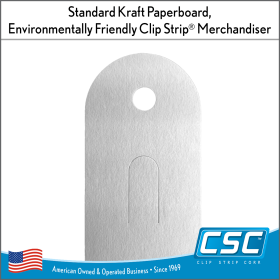 Sustainable Paperboard Econo Style Clip Strip® Display Strip, Eco-Friendly, PCS-12-ECO