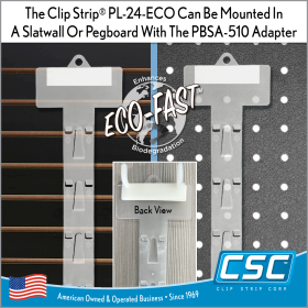 The Eco-Clip Strip® Posi-Lok™ Display Strip by Clip Strip Corp.