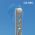 White Clip Strip® Merchandising Strip, with a Clear Suction Cups, 6 hooks, CS-6SC