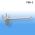 ABS plastic heavy duty peg hooks and slatwall display hook, 3", PBH-3