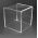 Clear, display cube, product merchandising, 6" square, DCM-6