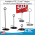Spiral Base Sign Holders, chrome or black, in multiple sizes
