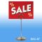6.0' Tall Stainless Steel Sign & Card Holder, SSC-6T