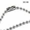 reusable, coupling style beaded ball chain links, 6" long, BC-66