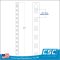 Clip Strip® Brand Econo Strips™ Heavy Duty, 12 Hooks, 23" Long, with Tape. Can also be hung with a hook, ES-12