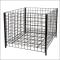 Wire Grid Dump Bin, Foldable, 36" Square, Black Floor Display for Bulk Retail Items, Item# WGDB-36S-BK